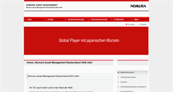 Desktop Screenshot of nomura-asset.de